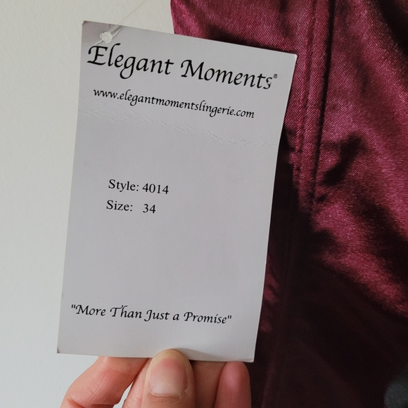 Women's Burgundy Corset / Bustier Set - Picture 3 of 11